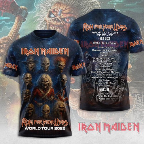 Iron Maiden World Tour 2026 3D Apparel – MAITM15029