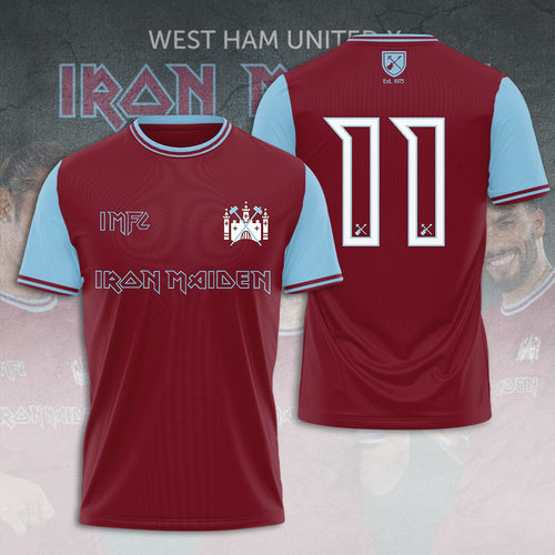 Iron Maiden x West Ham United FC 50th Anniversary World Series 2025 3D Apparel – TANTN18397