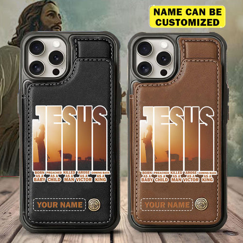 Personalized Christian Leather Wallet Phone Case – TMTHU326