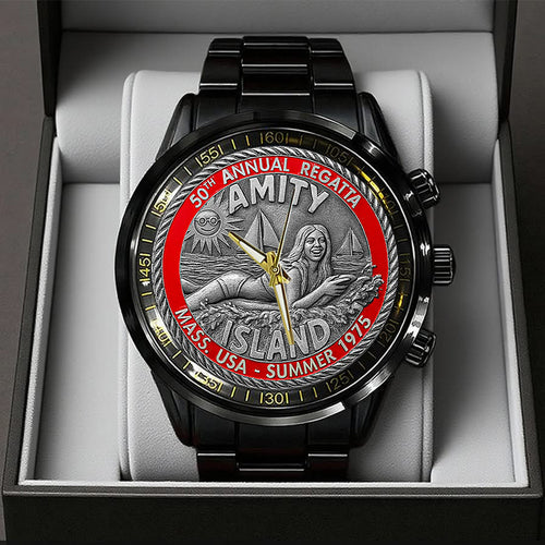 Jaws 50 Years Anniversary Black Stainless Steel Watch – TANTN16992