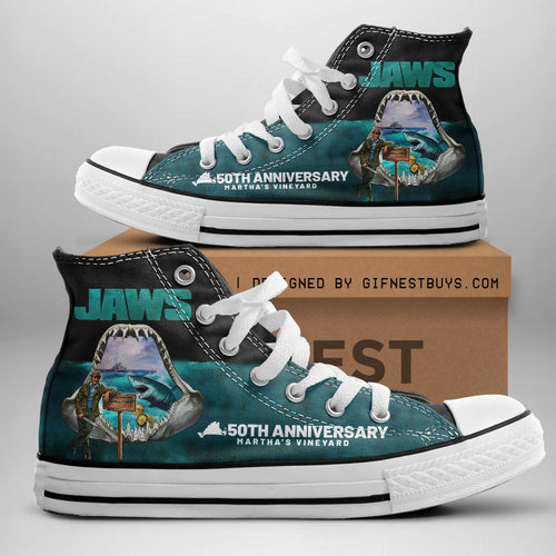 Jaws High Top Canvas Shoes – HOATT 10744