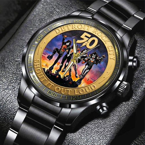KISS Destroyer 50th Anniversary 2026 Black Stainless Steel Watch – TMTHU5237