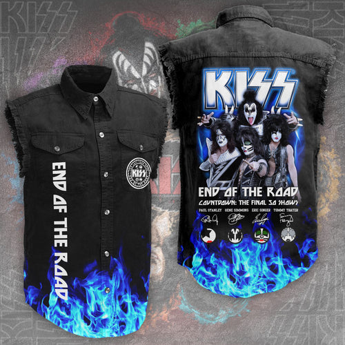 KISS 3D Lightweight Sleeveless Denim Shirt – HOATT 3840