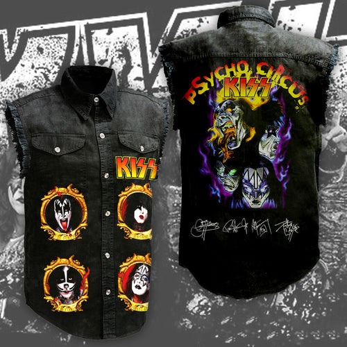 KISS 3D Lightweight Sleeveless Denim Shirt – NGHIAVT 0789