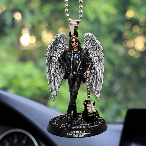 KISS x Ace Frehley Custom shape 2-sided Acrylic Car Ornament – MAITM13494