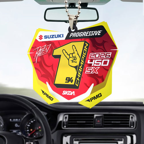 Ken Roczen 450SX Champion 2026 Custom shape 2-sided Acrylic Car Ornament – TANTN22838