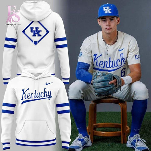 Kentucky Wildcats Baseball Classic Script Uniform Hoodie