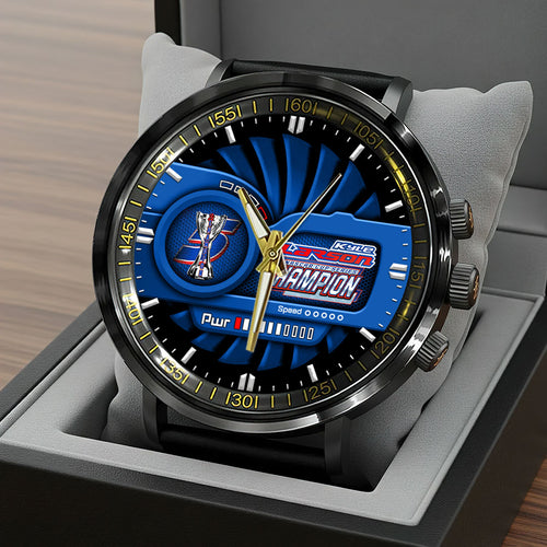 Kyle Larson 2025 NASCAR Cup Series Champion Black Stainless Steel Watch – HOATT14410