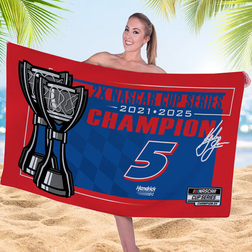 Kyle Larson 2025 NASCAR Cup Series Champion Rectangle Beach Towel – MAITM13730
