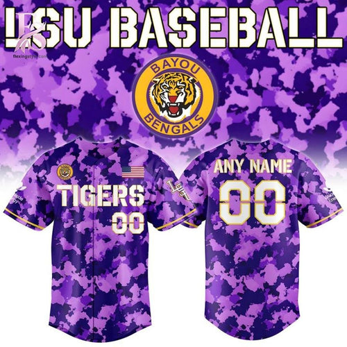 LSU Tigers baseball Custom Baseball Jersey