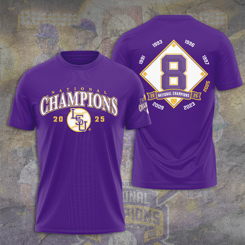 LSU Tigers Baseball 2025 National Champions 3D Apparel – TANTN 14216