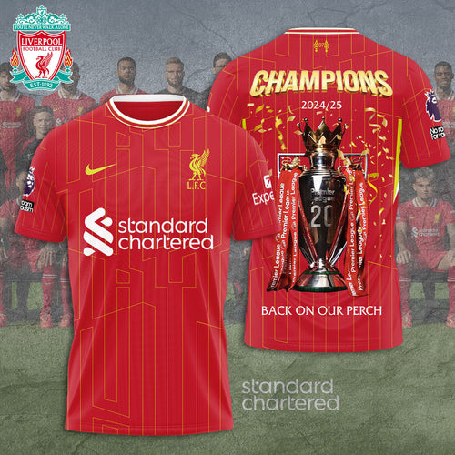 Liverpool FC 2024/25 Premier League Champions 3D Apparel – TANTN 12367