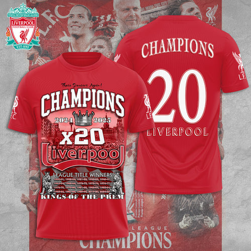 Liverpool FC 2024/25 Premier League Champions 3D Apparel – TANTN 12504
