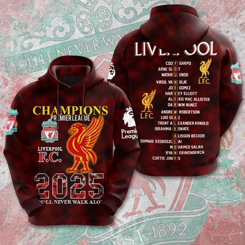 Liverpool FC 2024/25 Premier League Champions 3D Apparel – MAITM 11153