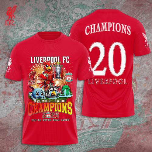 Liverpool FC 2024/25 Premier League Champions 3D Apparel – TANTN 12466