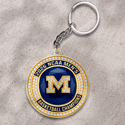 Michigan Wolverines 2026 Men's Basketball National Champions Custom Shape 2-sided Keychain – HOATT17381