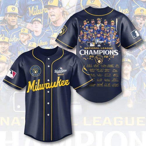 Milwaukee Brewers 2026 National League Champions Baseball Jersey – HOATT26788
