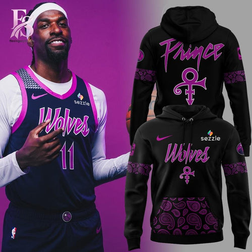 Minnesota Timberwolves New City Edition Rain In Prince Purple Hoodie