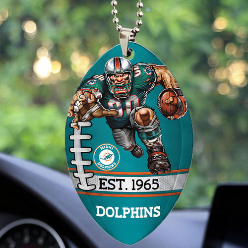Miami Dolphins Custom shape 2-sided Acrylic Car Ornament โ TMTHU877