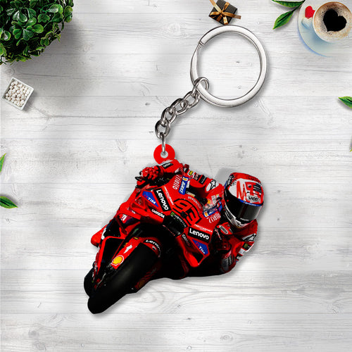 Ducati Lenovo Team x Marc Márquez 2025 Custom Shape 2-sided Keychain – NGHIAVT5099