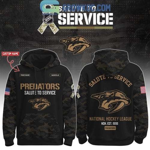 Nashville Predators Salute To Service Veterans Day Hoodie Shirt