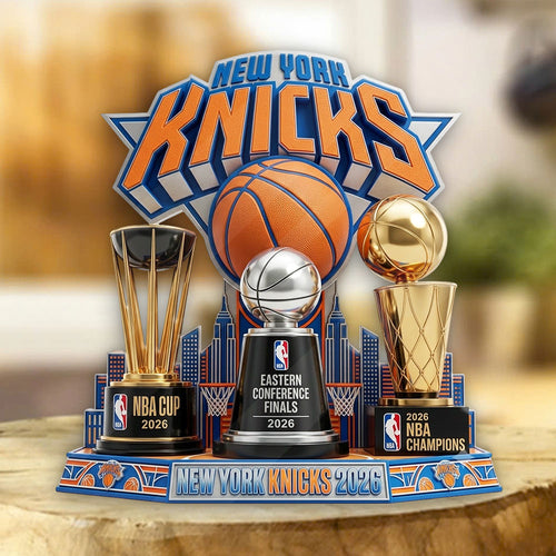 New York Knicks NBA Champions 2026 Custom Shape Acrylic Plaque – TMTHU6804