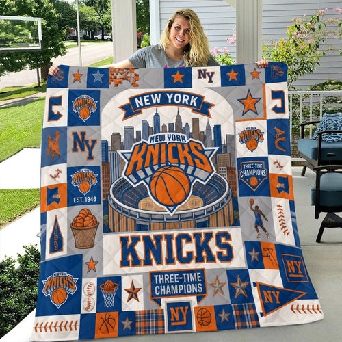 New York Knicks Quilt Blanket – TMTHU8818