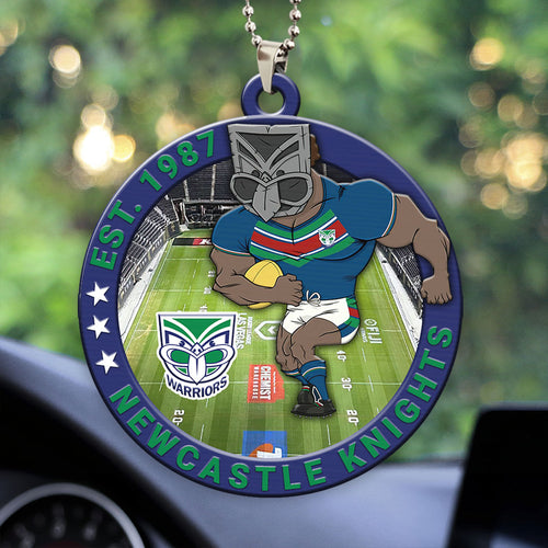 New Zealand Warriors Custom Shape 2-sided Acrylic Car Ornament โ HOATT13375