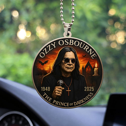 Ozzy Osbourne Custom Shape 2-sided Acrylic Car Ornament โ MAITM 12244
