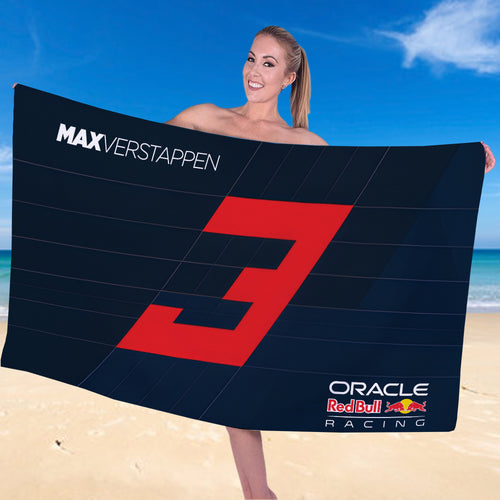 Red Bull Racing x Max Verstappen Rectangle Beach Towel – TANTN19904