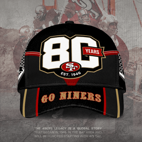 San Francisco 49ers 80th Anniversary Classic Cap – TANTN22249