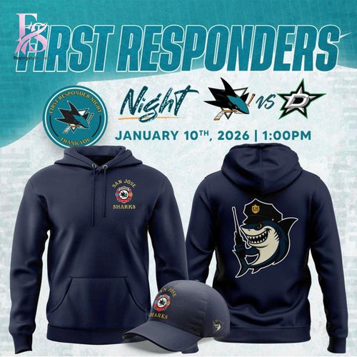 San Jose Sharks 2026 First Responders Night Hoodie
