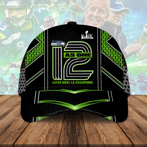Seattle Seahawks 2025 Super Bowl LX Champions Classic Cap – HOATT16160