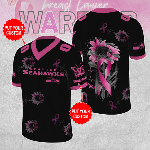 Personalized Seattle Seahawks x Breast Cancer Awareness 3D Football Jersey – MAITM12863