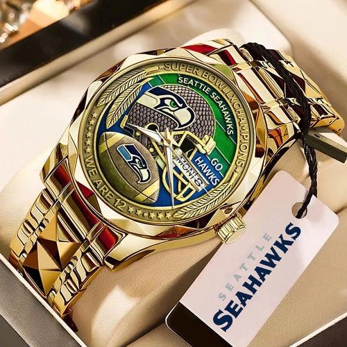 Seattle Seahawks Super Bowl LX Champions – Alloy Luxury Quartz Watch – MAITM14762
