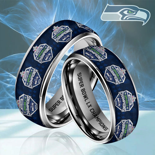 Seattle Seahawks 2025 Super Bowl LX Champions Custom Alloy Ring – TMTHU3883
