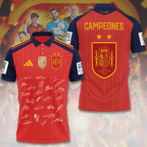 Spain National Team 2026 FIFA World Cup Champions 3D Apparel – TANTN24418