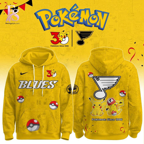 St. Louis Blues Pokemon 30th Anniversary Hoodie