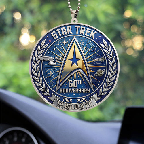 Star Trek 60th Anniversary 2026 Custom shape 2-sided Acrylic Car Ornament – TANTN21388