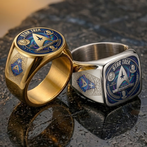 Star Trek 60th Anniversary 3D Engraved Ring – TANTN23388