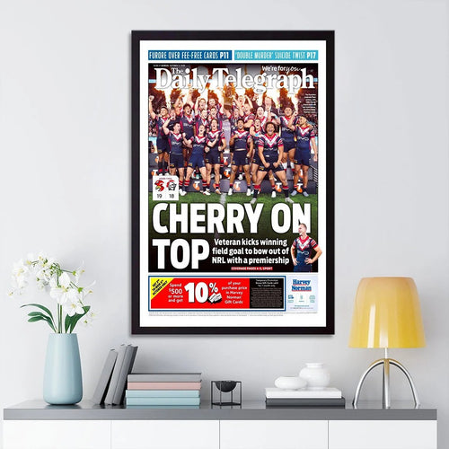 Sydney Roosters 2026 NRL Premiers Canvas With Inner Frame – TANTN25949