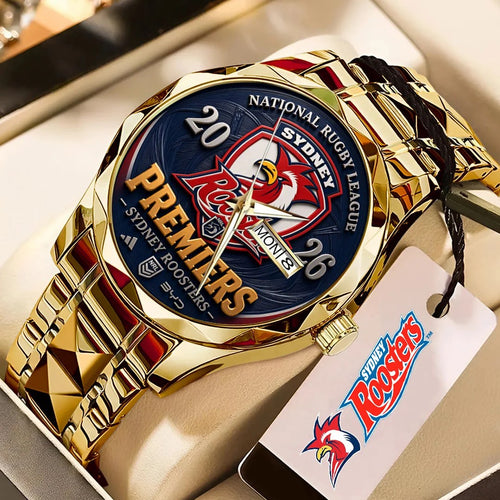 Sydney Roosters 2026 Premiers Alloy Luxury Quartz Watch – TMTHU9763