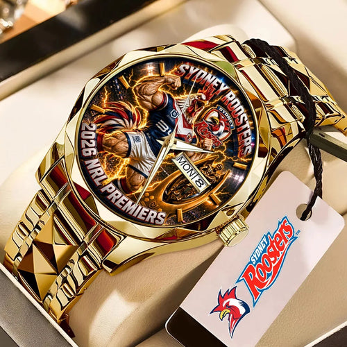 Sydney Roosters 2026 Premiers Alloy Luxury Quartz Watch – TMTHU9765