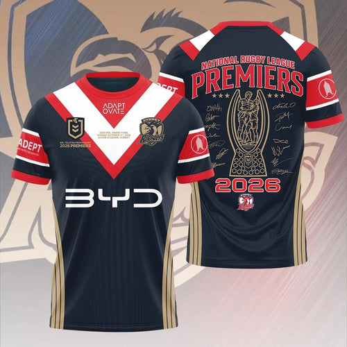 Sydney Roosters 2026 Premiers 3D Apparel β HOATT21449