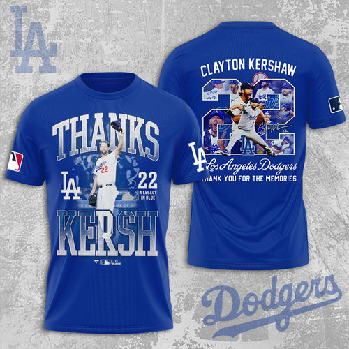 Los Angeles Dodgers x Clayton Kershaw 3D Apparel – TMTHU1913