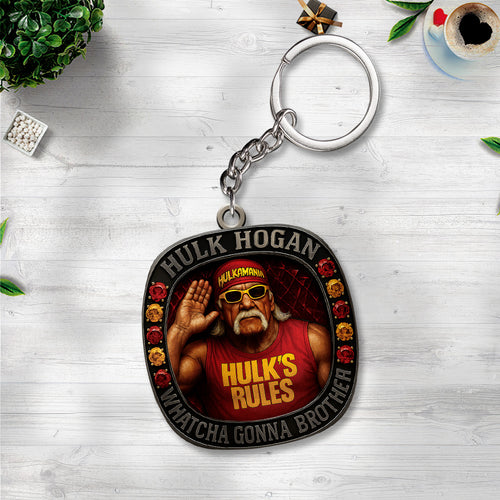 Hulk Hogan Custom Shape 2-sided Keychain – TANTN 15125