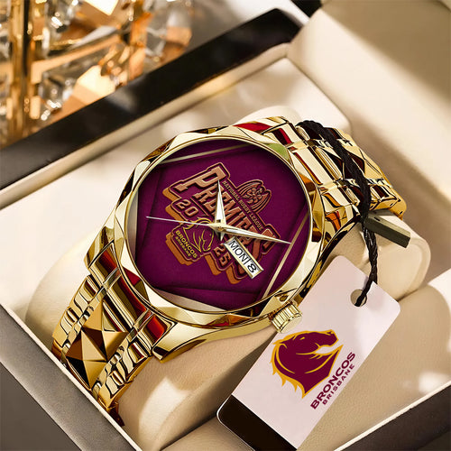 Brisbane Broncos 2025 Premiership Alloy Luxury Quartz Watch – TANTN17397