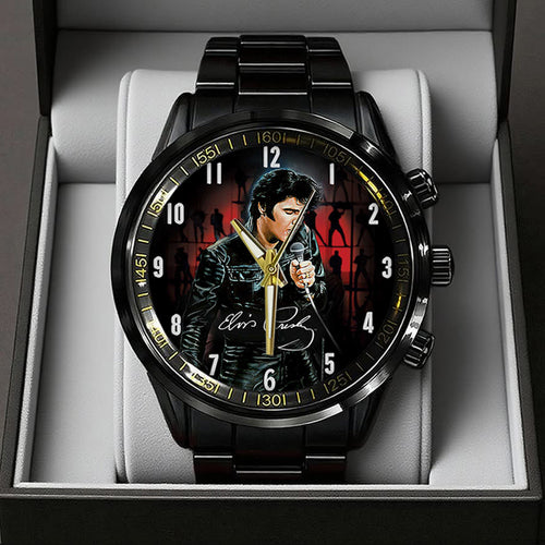 Elvis Presley Black Stainless Steel Watch – TANTN17872