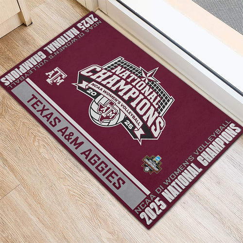 Texas A&M Aggies Women's 2025 Volleyball National Champions Doormat – TANTN19619