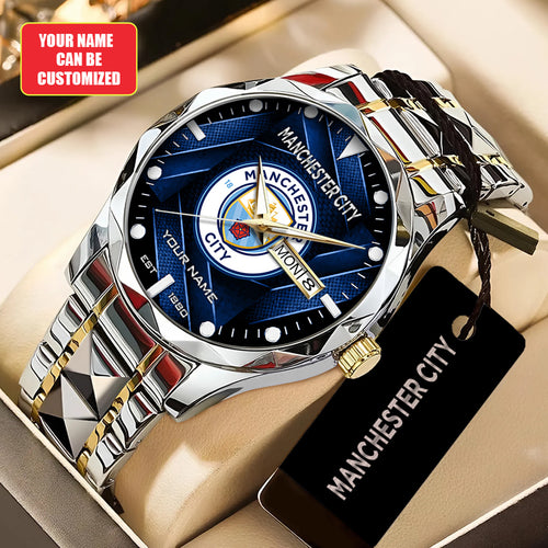 Personalized Manchester City Alloy Luxury Quartz Watch – TANTN20259